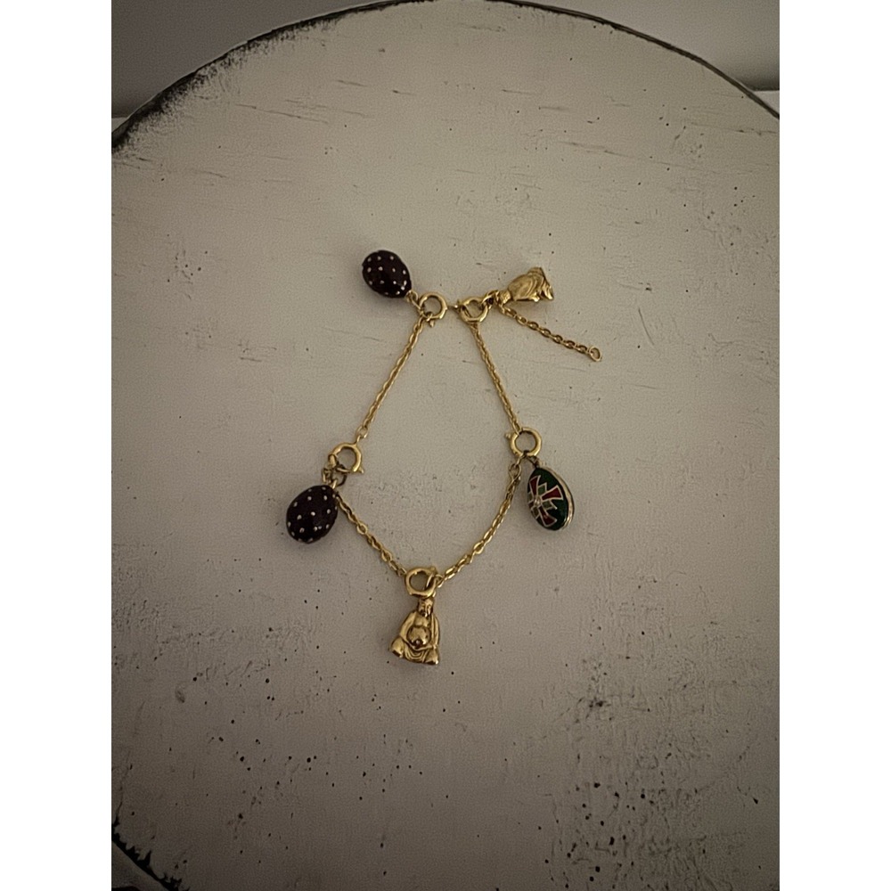 Joan Rivers Faberge Egg Charm Lot of 6 W/Extender - 4 Eggs & 2 Buddha's